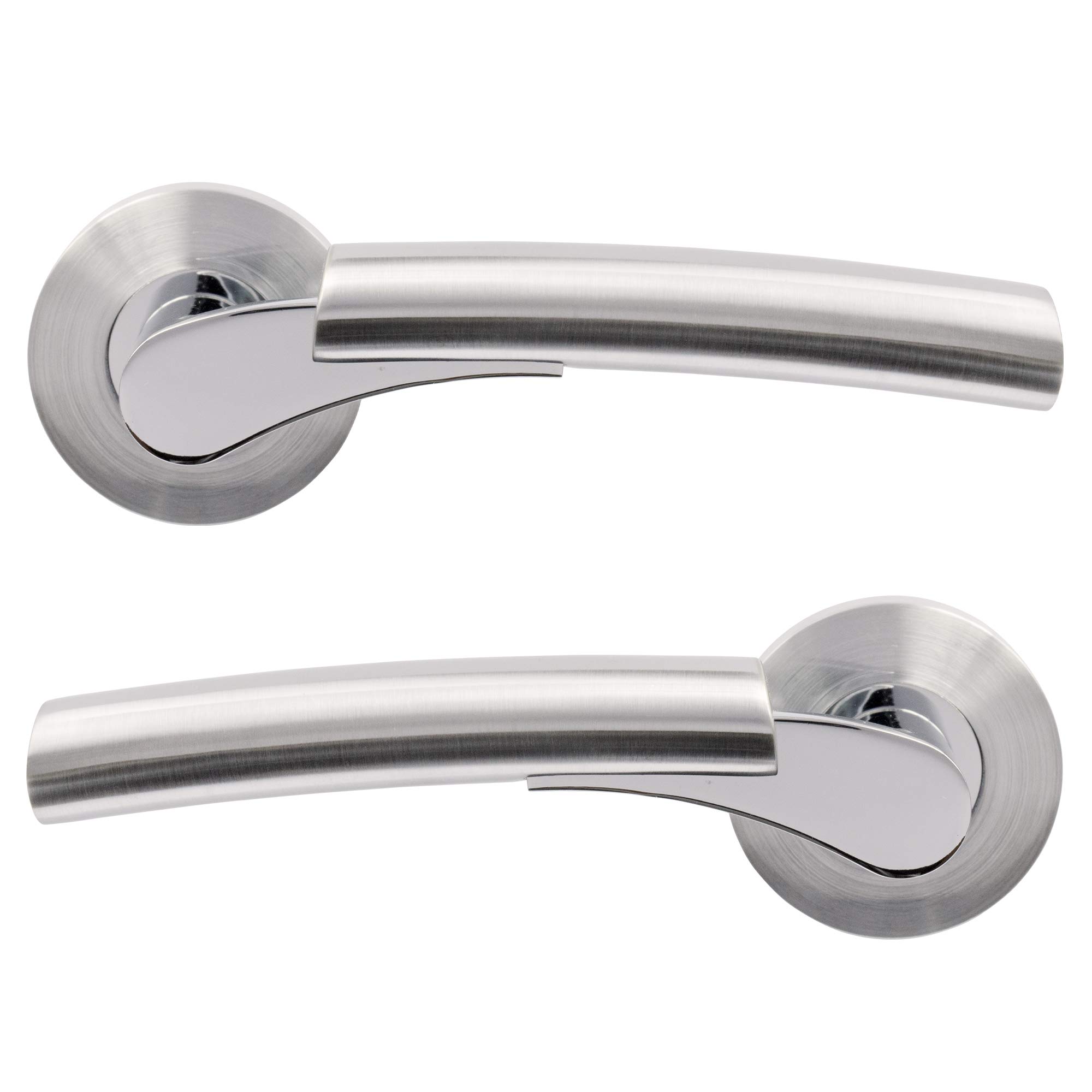 Jigetch JTF1065 Ultro Door Handles, Polished/Satin Chrome