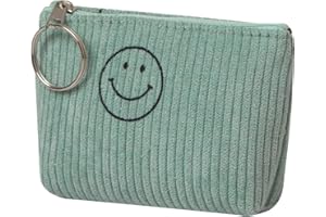 GARDSELL Cute Corduroy Change Coin Purse Small Pouch Bag Wallet by Coin Purses Pouches Coin Purse Pouch Change Purse With Zipper for Women (Green)