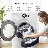 MIXJOY Dog Bed Medium Grey 63 x 53 x 21 cm Washable Anti Slip Bottom view 7