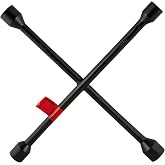 Pro-LifT W-9010P Lug Wrench, 14-Inch | Heavy Duty, SAE, 4-Way Cross Wrench