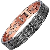 BioMag Copper Bracelet for Men 99.9% Pure Copper Magnetic Bracelet with Powerful Neodymium Magnets Adjustable Box Gift（Sizing Tool）