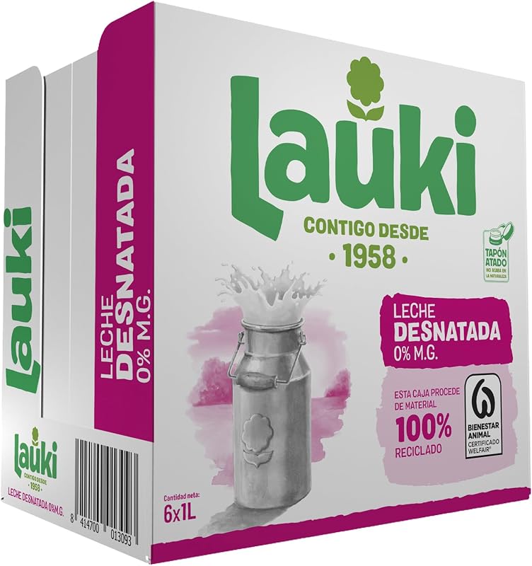 Lauki leite desnatado brik 1L – Caixa de 6 litros — foto 3 de 7