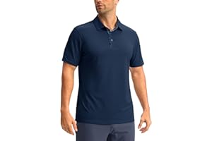 Obla Men's Golf Shirt Short Sleeve Moisture Wicking Solid Performance Dry Fit Collared Golf Polo Shirts for Men Tennis Work