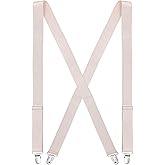 Sintege Hidden Suspenders for Women Pants Under Clothes 1" Width Thin X Back Ladies Suspenders for Jeans Undergarment