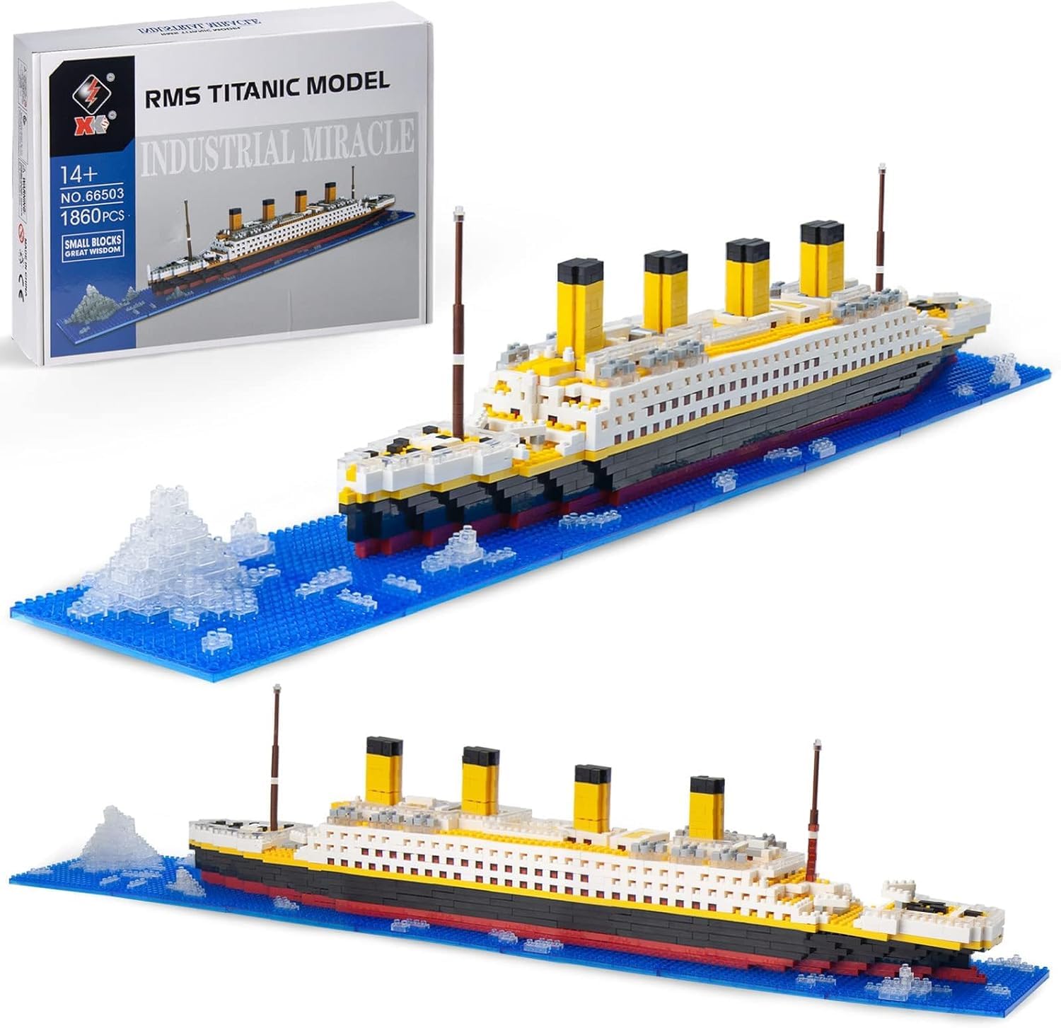 Seyaom Titanic Ship Model Building Block Sets, Micro Mini Blocks for 14+ Teens & Adults Gift(1860Pcs)