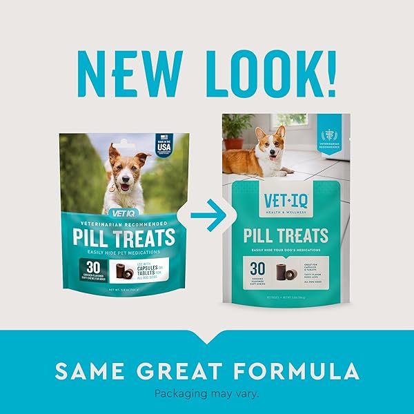 VETIQ PILL TREATS ADVANCED FORMULA FOR DOGS, CHICKEN FLAVOR SOFT CHEWS, MADE IN THE USA, 30 COUNT