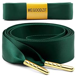 WEGOODZF Ribbon Satin Sneakers Shoelaces: 2 Pair