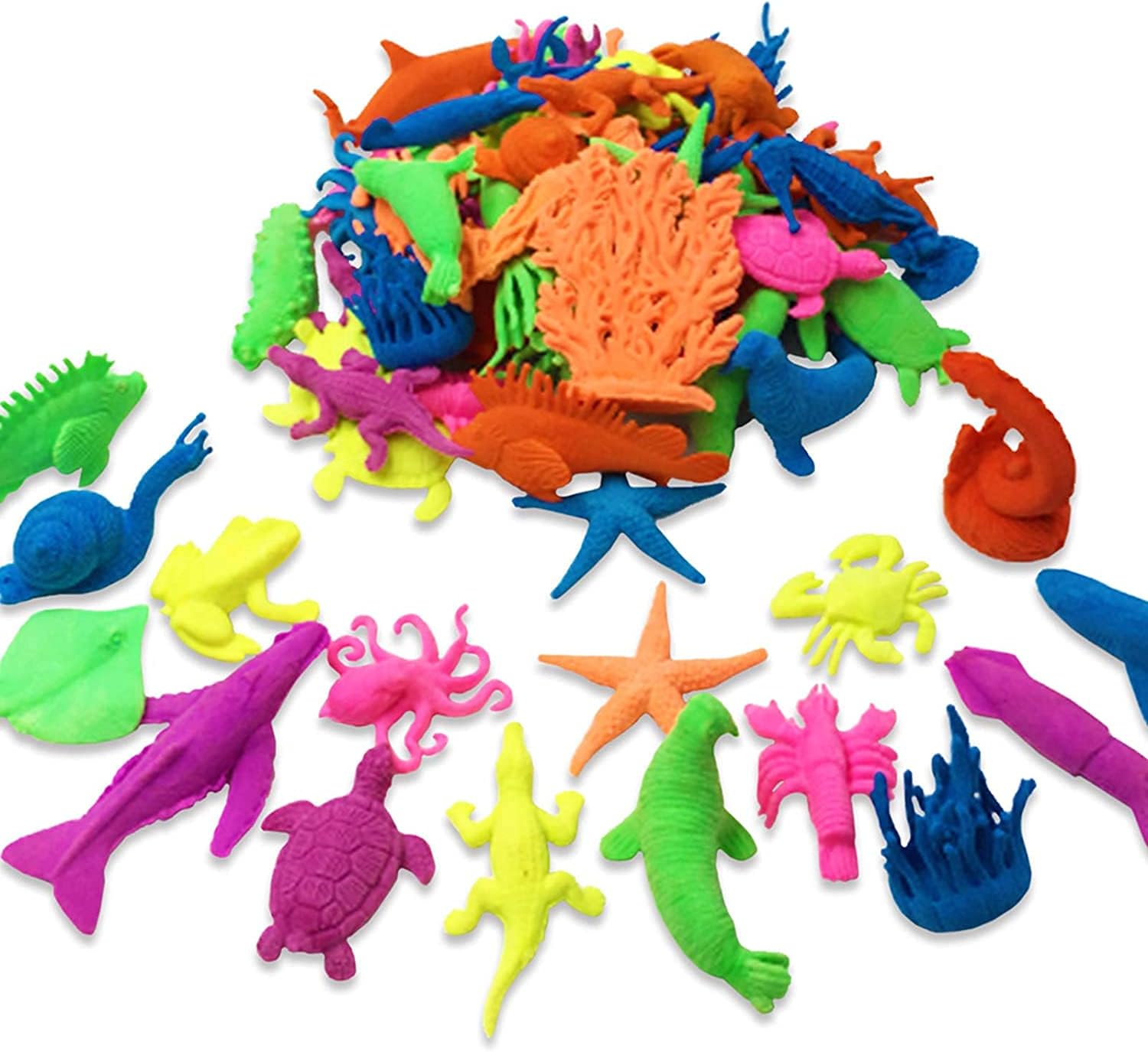82pcs Water Growing Sea Animals Toys Water Grow Sea Creature Animal