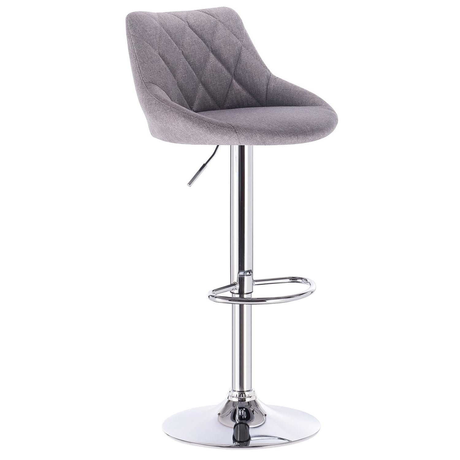 WOLTU 2x Taburete De Bar Asiento De Lino Taburete Giratorio Sillas Bar