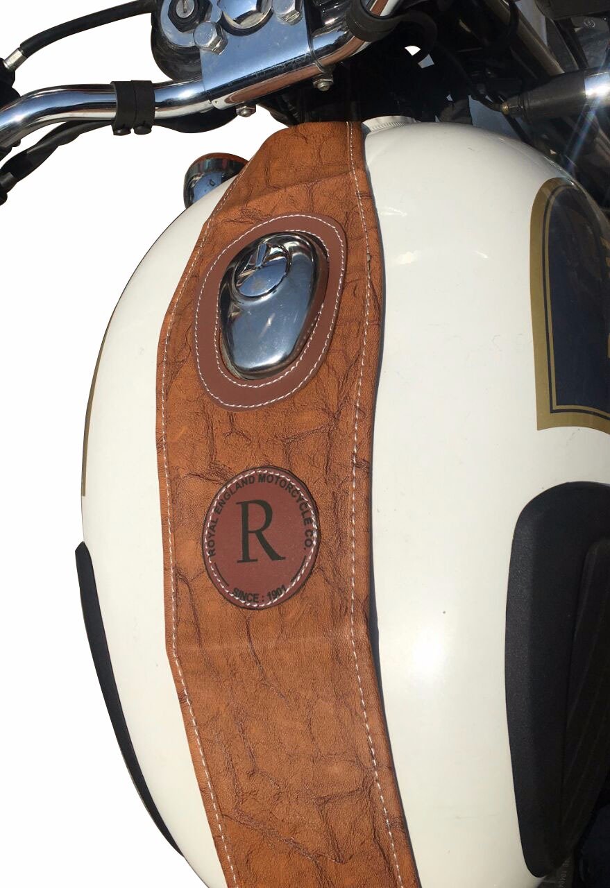 royal enfield leather tank cover
