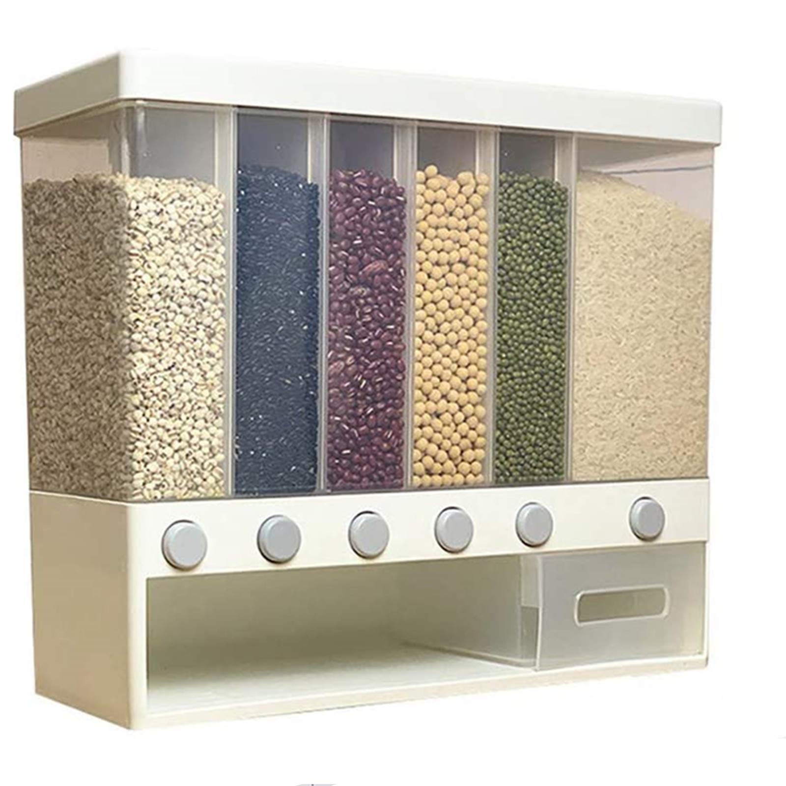 Buy UHOOME Dry Food Dispenser,Wall ed Cereal Dispenser with Lids, Food