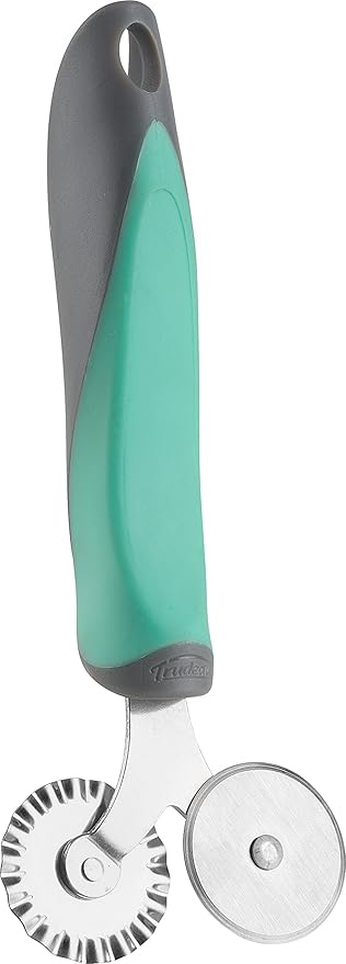 Trudeau Stainless Steel 2-In-1 Pastry Wheel, Grey/Green