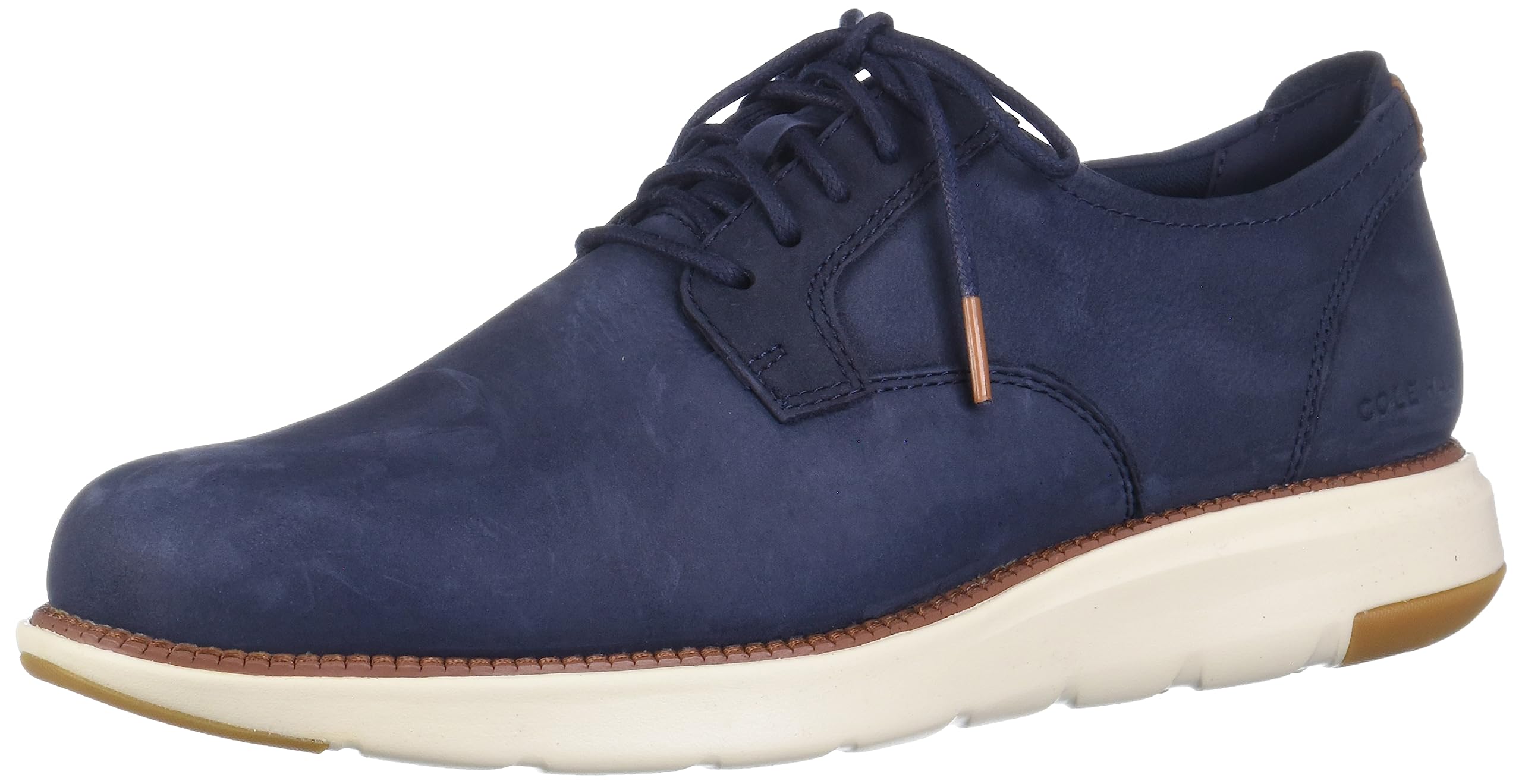 Cole Haan Men's Grand Atlantic Oxfords, Navy Blazer Nubuck/Ivory, 11-W US Image