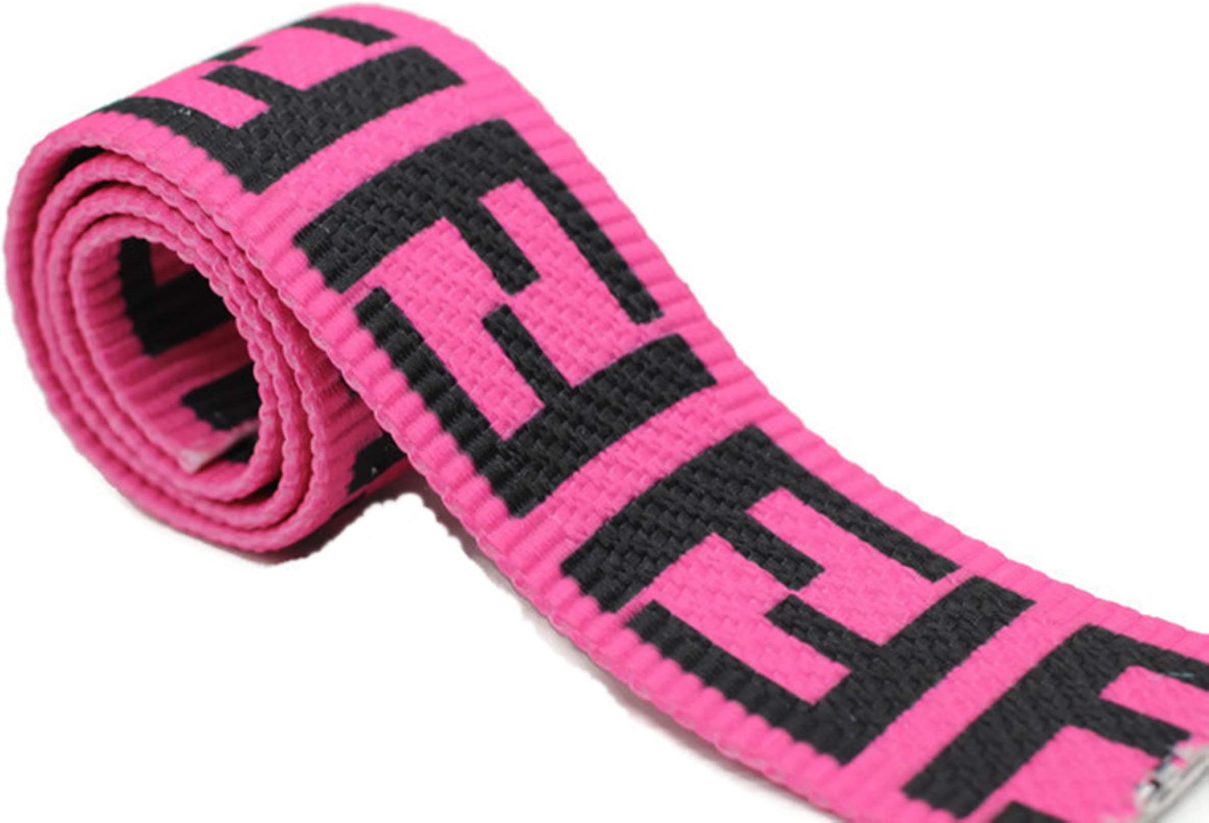 45 mm Inspired Pink Ribbon for Strap, Double Decker Ribbon, Ribbon for Bag, Sport Ribbons, FF Trims, FF Ribbons, ff Belting (1 Meter/1.09 Yards)
