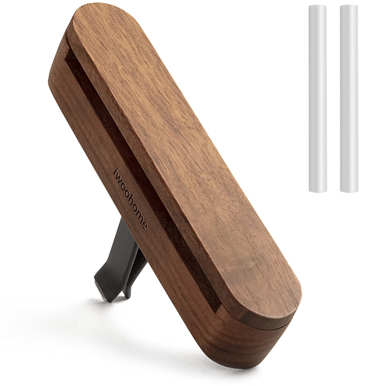 アロマディフューザー 車用 クリップ 【重要な改良】天然ウッド使用 車 芳香剤 容器 アロマストーン ティンバーカーディフューザー 1本商品画像