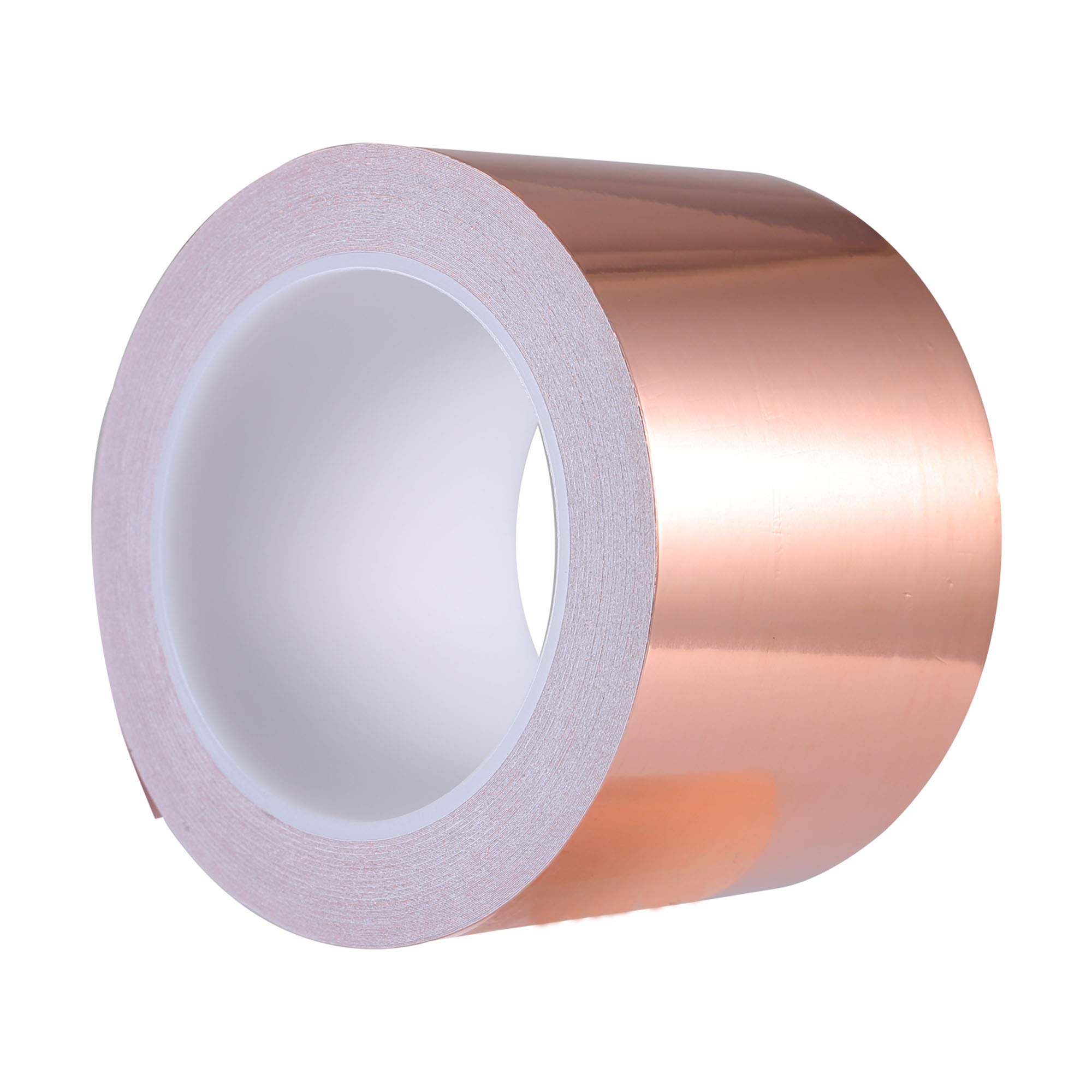 Zalava Copper Foil Tape, 70mm × 20M Copper Slug Tape, Strong Adhesive Copper Snail Tape, for Slug Repellent Crafts Decorations Electrical Repairs Extra long