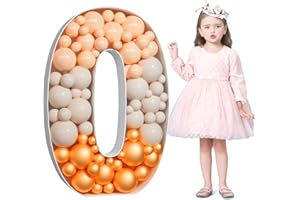 Tongjoy 4FT Mosaic Letters for Balloons, Mosaic Balloon Frame, DIY Marquee Light Up Letters, Large Giant Letters for Birthday Engagement Party Decorations Wedding Backdrop, Balloon Arch Kit, Letter O
