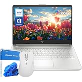 HP Ultrabook 14 Laptop Computer Business Study &amp; Home 2026, MS Office for The Web + Win11 Home, Quad-Core Intel CPU, 128GB SSD, WiFi 6, Bundle Thunderobot Wireless Mouse