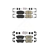 AmeriBRAKES Front Rear Ceramic Disc Brake Pads Kit