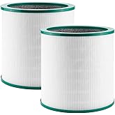Improvedhand Air Purifier Filter Replacement for Dyson TP01 TP02 TP03 BP01, Compatible with Dyson Pure Cool Link Tower Air Purifier, HEPA 360° Glass Air Purifier Filter,Compare to 968126-03,Pack of 2