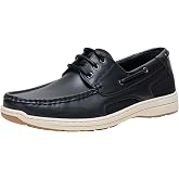 Vostey Men's Boat Shoes 3-Eye Deck Casual Loafers for Men | Comfortable Lace-Up Fit Lightweight Easy-On Design Classic Dock Shoe Boating Beach &amp; Summer Outings