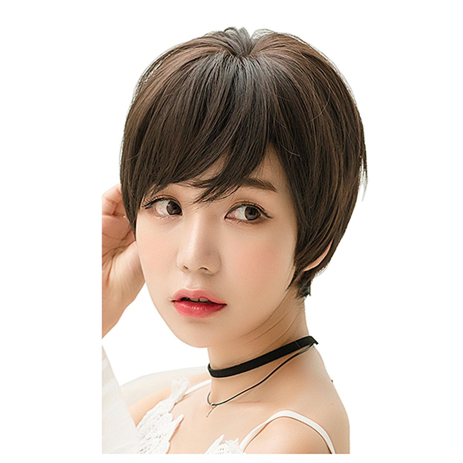 Amazon Feshfenウィッグ ショート フルウィッグ 女性ウイッグ ボブ