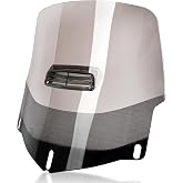 Motorcycle Windscreen with Air Vented, PSLER Windscreen Windshield with Air Vented for Goldwing GL1800 2001-2017 Smoke