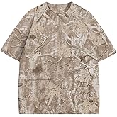 Y2k Camo Oversized Short Sleeve Crew Neck Baggy Shirts Maple Leaf Printed Tshirts Shirts for Women Men