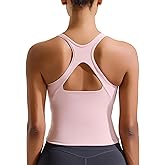 RUNNING GIRL Sports Bras for Women High Impact, Molded Cup Compression Running Tops with Removable Pads, Best for A-D Cup