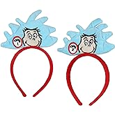 Dr. Seuss Cat in The Hat Thing 1 and Thing 2 3D Design Headbands 2 Pack for Women Multicolored