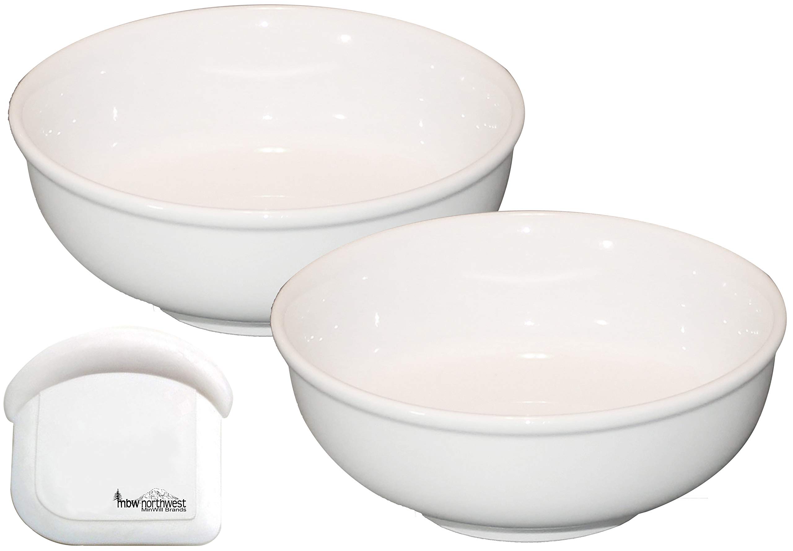 Cameo Authentic Ceramic Pho Soup Bowls with Pan Scraper, 8.25 Inch, 54