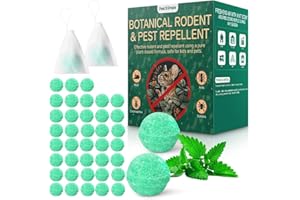 PESTXDROPS Mice Rats Repellent 42 PCS, Peppermint Oil Moth Balls for Mouse Rodent Deterrent, Natural Pest Control Pouches for Roaches, Ant, Cockroach, Spider, Safe for Humans & Pets, Indoor and Outdoor Use