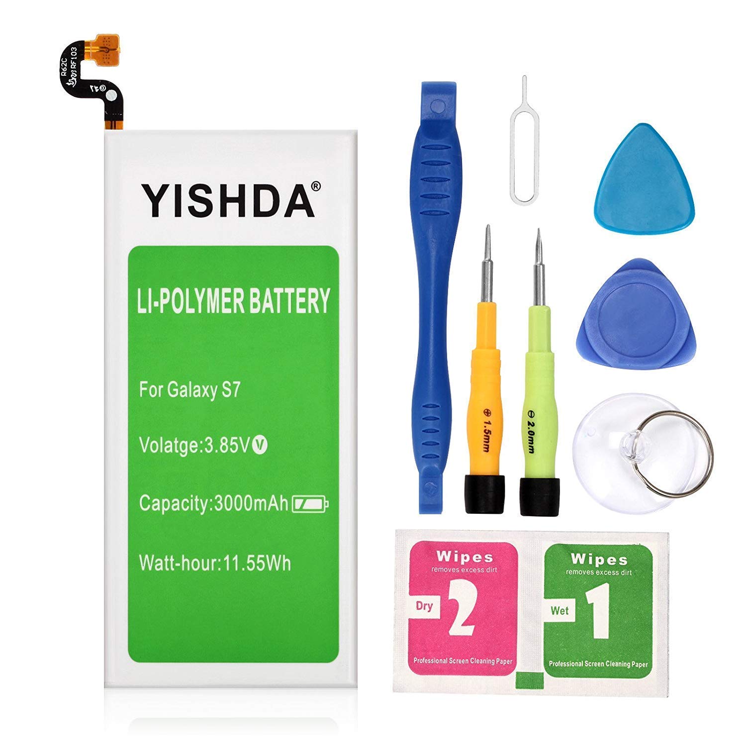 Yishda Galaxy S7 Battery 3000mah Replacement Samsung Galaxy S7