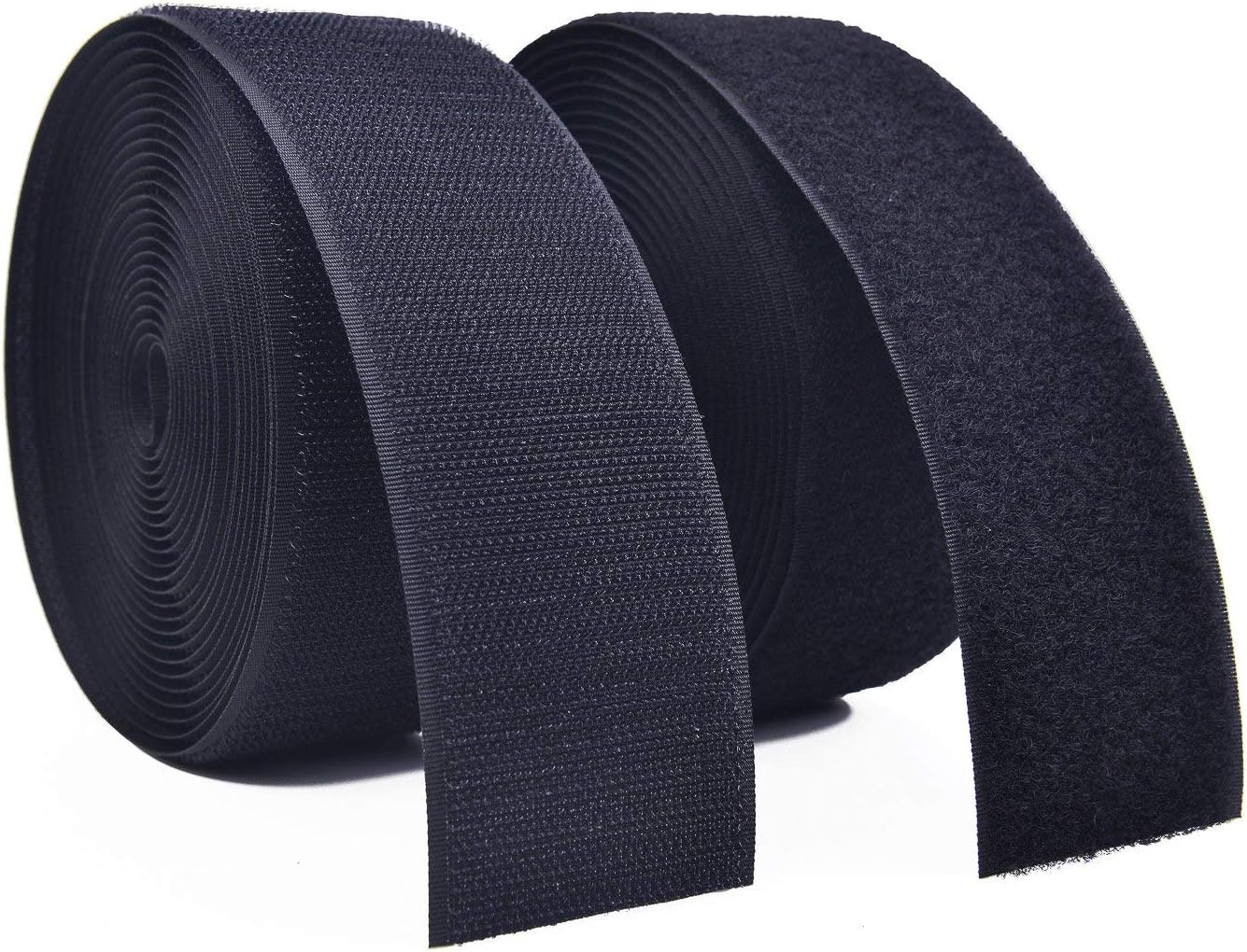 Arlent 50mm(2") Width 5 Meters Sew-On Hook and Loop Fastener Tape Nylon Strips Fabric Non-Adhesive Back (Black) - Image 4