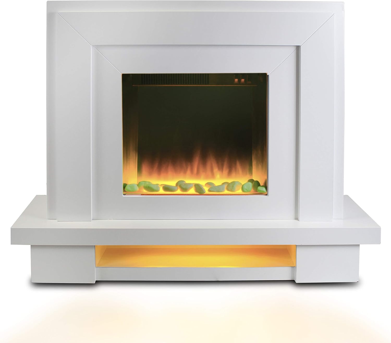 Electric Fire Fireplace Free Standing Modern Surround Mantelpiece