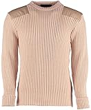 British Commando Sweater Woolly Pully Crew Neck with Epaulets