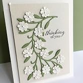Lapoo Flowers Cutting Die for Scrapbooking - Durable Metal Cutting Die for DIY Scrapbook Photo Album Decorative Paper Card, Metal Card Making Supplies (Daisy Cherry Blossoms 4.3 x 3 in)