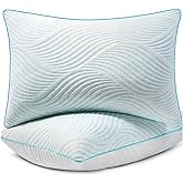 Smilereve Pillows King Size Set of 2 Cooling Memory Foam Pillows for Sleeping Adjustable Medium Firm Back and Side Sleeper