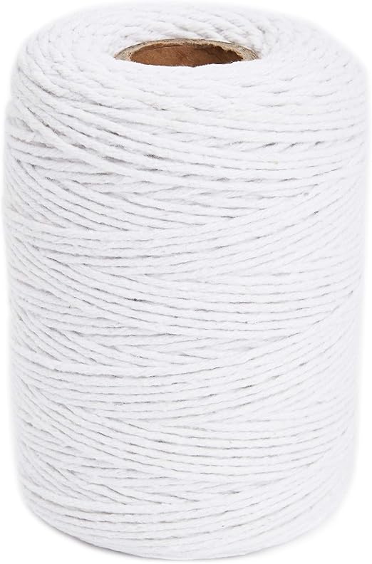 White Cotton Twine String for DIY Crafts and Baking (218