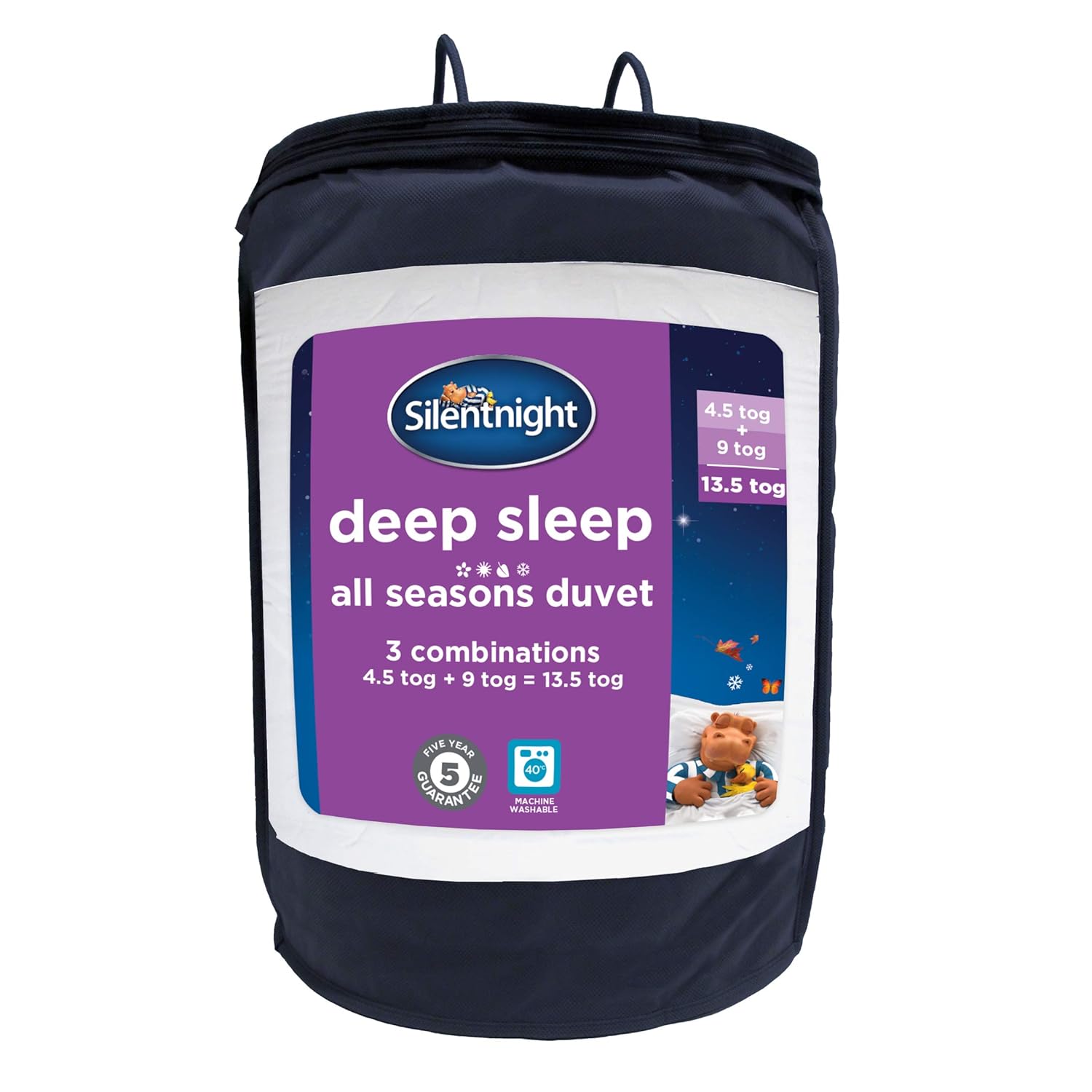 Silentnight Deep Sleep All Seasons Duvet, 4.5 + 9 tog, Double, White