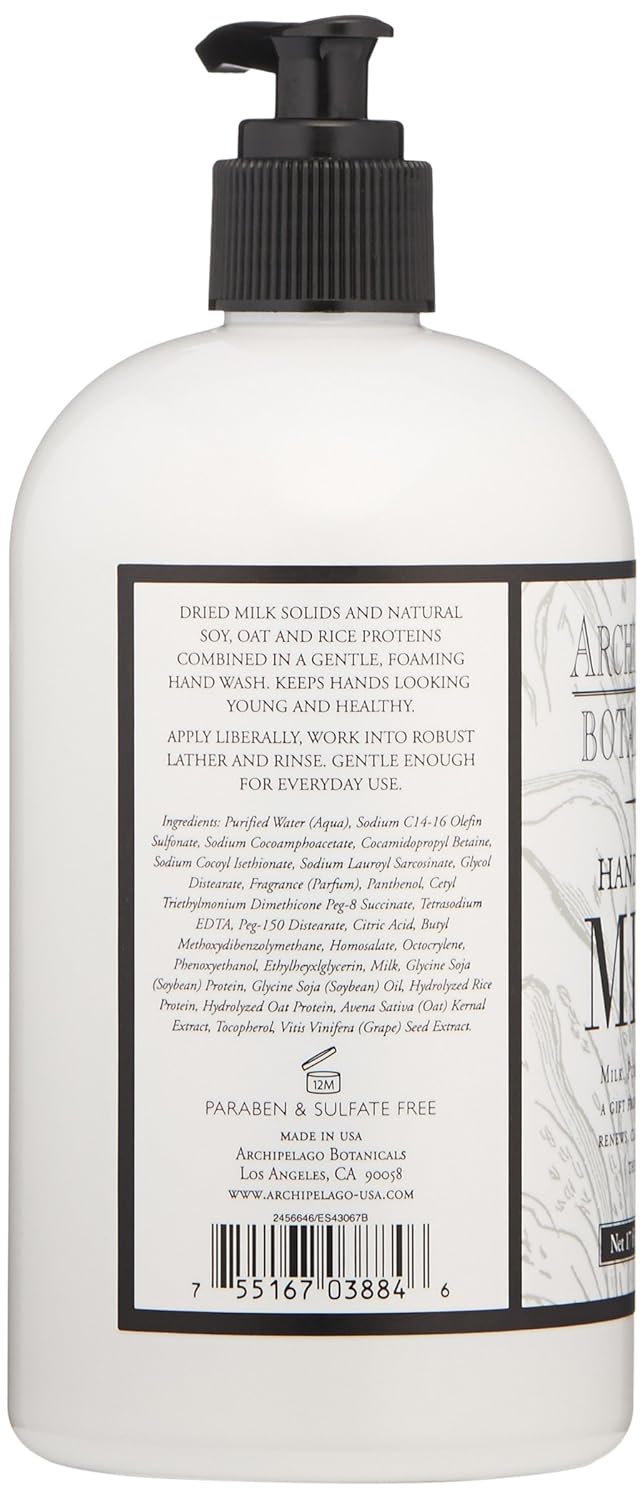 Archipelago Botanicals Milk Hand Wash, 17 Fl Oz: Premium Beauty