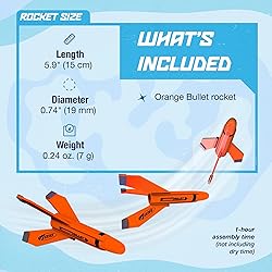 Estes 7295 Orange Bullet Rocket-Building