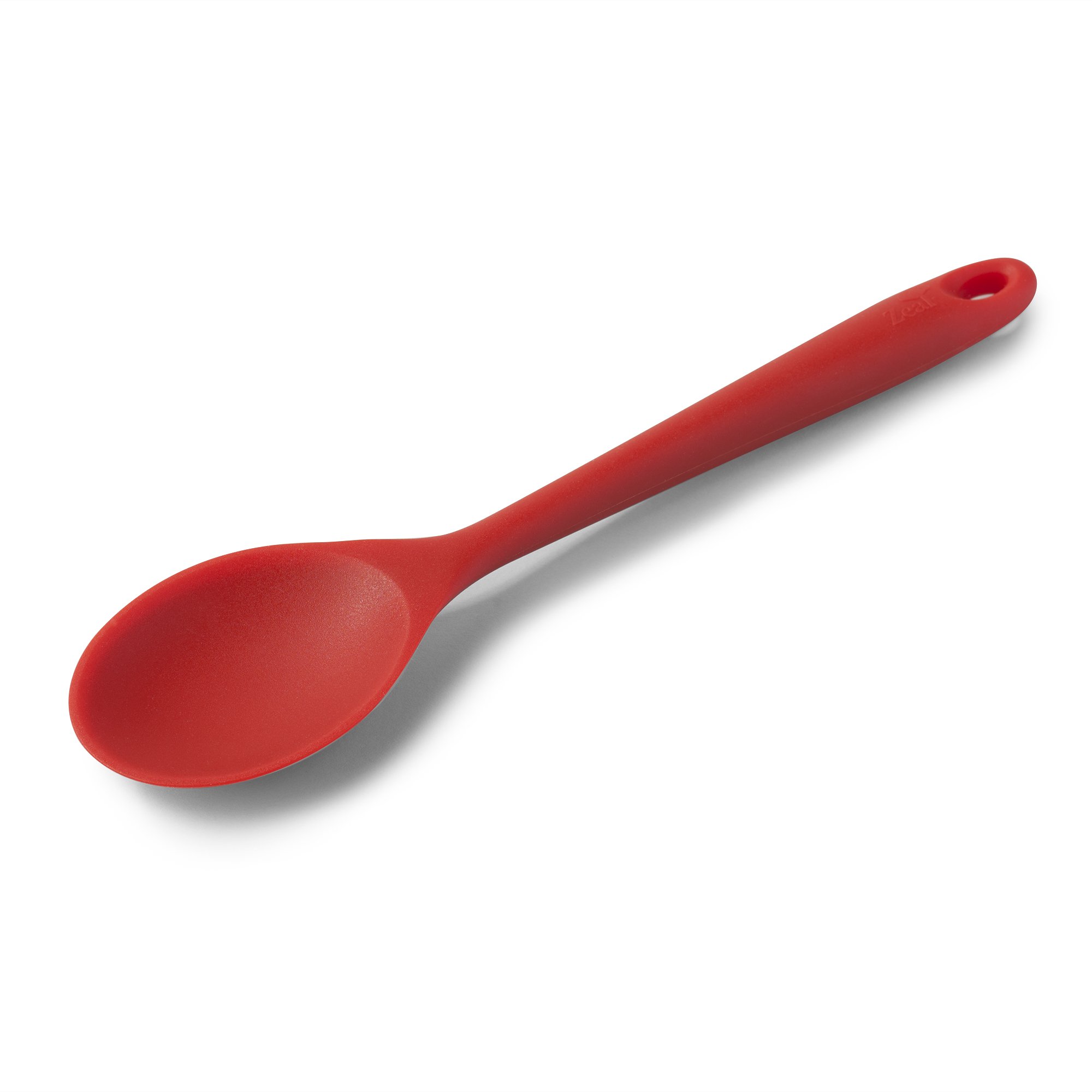 Zeal Silicone Non-Stick Kitchen Cooking Spoon, Heat-Resistant Perfect for Stirring, Serving, Scooping, Baking and Mixing, 28cm, Red