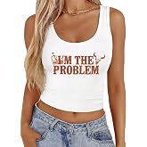 SFHFY Western Tank Top for Women: Cowgirl Shirts Country Concert Outfits | Country Music Shirts Cowgirl Crop Top Rodeo Shirt Vintage Weastern Sleeveless Tee Summer Vacation Outfits