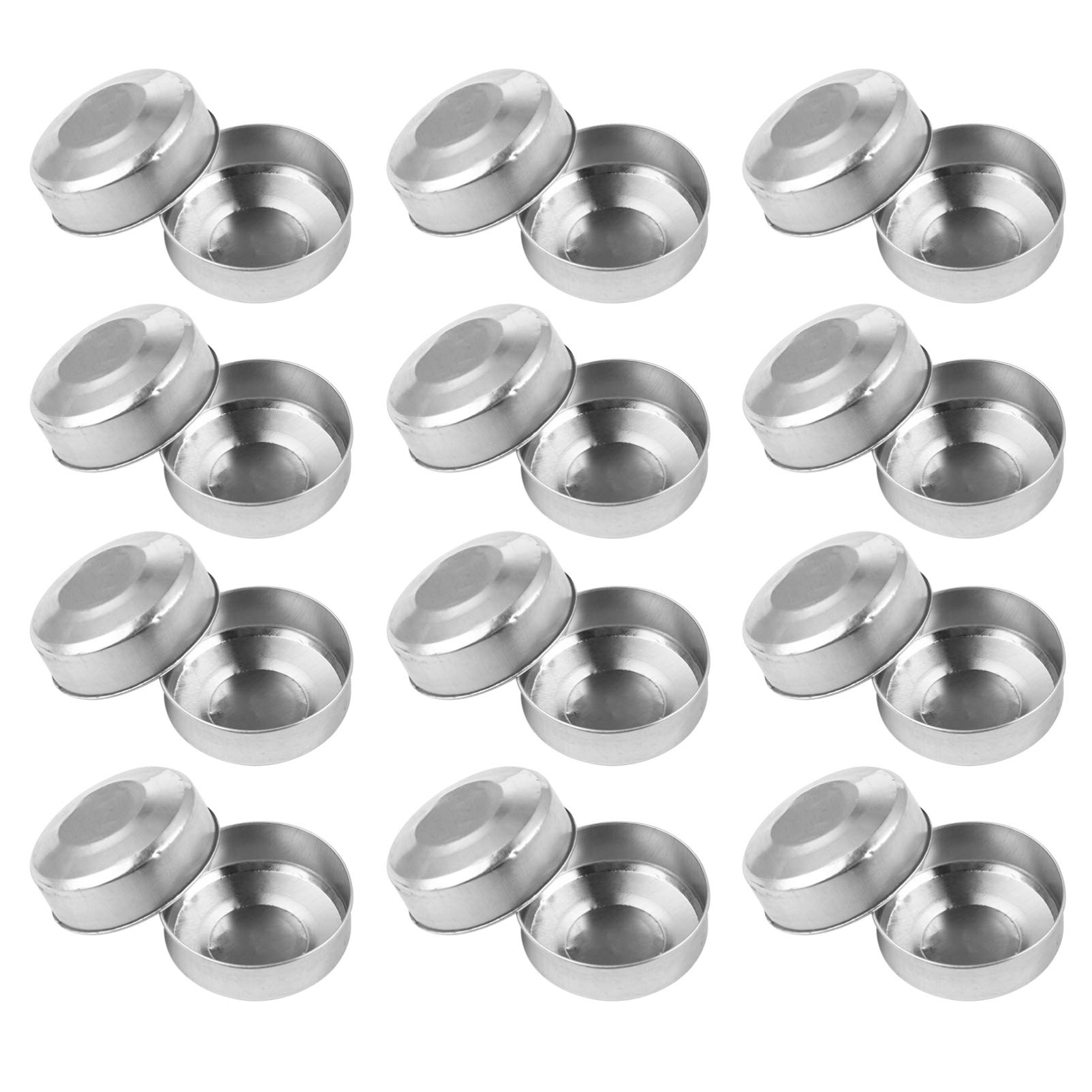 EXCEART 200 Pcs Aluminum Candle Candle Tins Candle Wax Containers Candle Light Candle Cup Case Tealight Candles Tea Light Containers Tea Holder Tea Lights Bulk Tin Can Travel