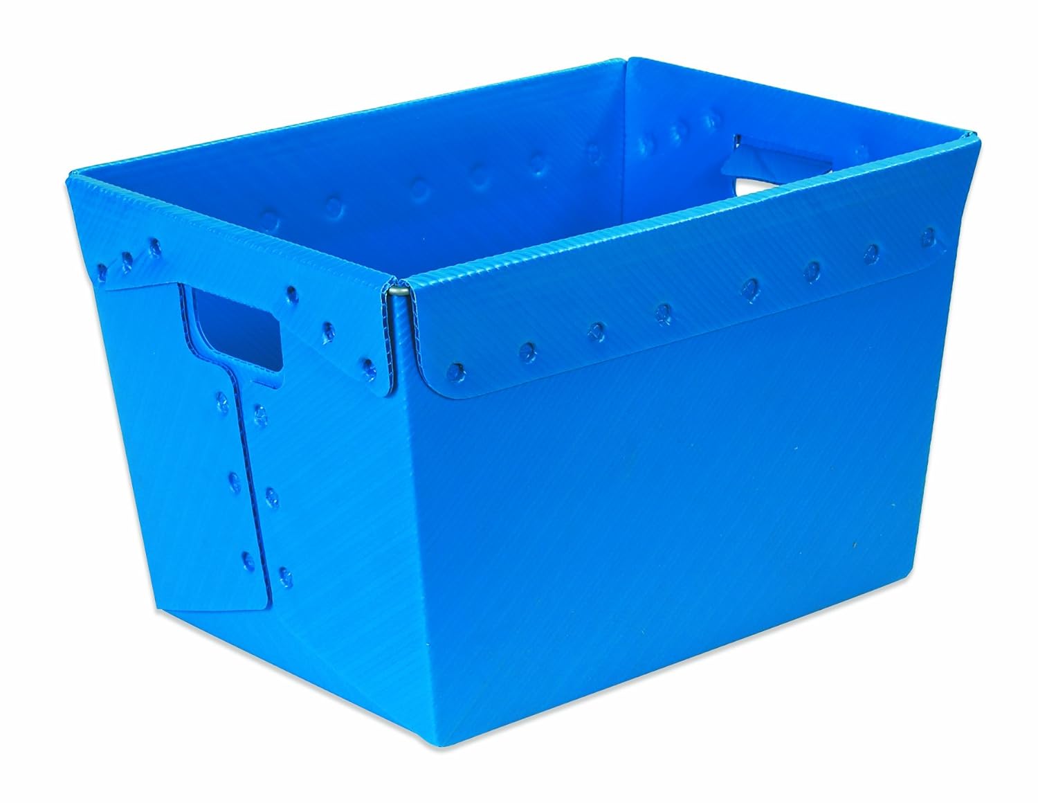 Aviditi Plastic Nestable Storage Bins, 23 x 15 x 16 Inches, Blue for Organizing Homes, Warehouses and Offices (6 Pack)