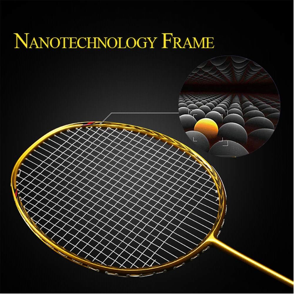 Senston N80 Graphite Single High-Grade Badminton Racquet Professional Carbon Fiber Badminton Racket Black : Sports & Outdoors