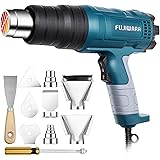 Heat Gun Kit 1500W with Dual-Temperature 5 Nozzles,Hot Air Gun 122ᵒF-1022ᵒF Heating in Seconds for DIY Shrink PVC Tubing/Wrap