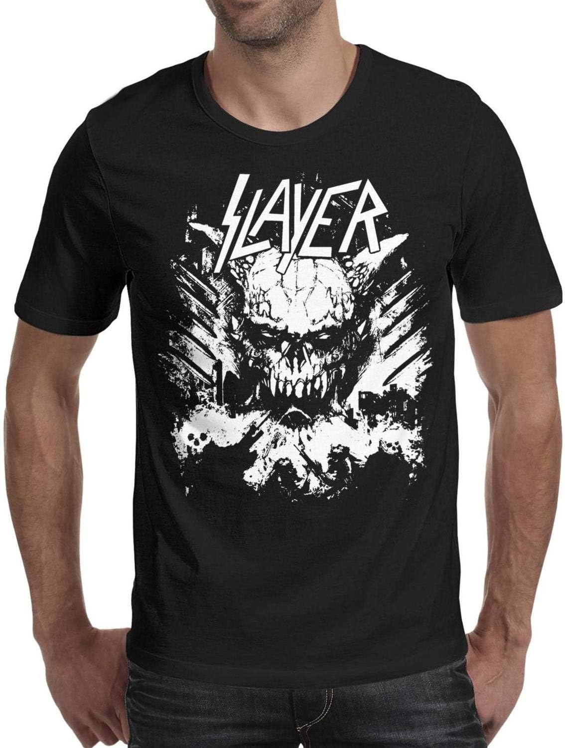 Short-Sleeve Cotton Slayer-Logo-Hell-Awaits- T-Shirt for Men