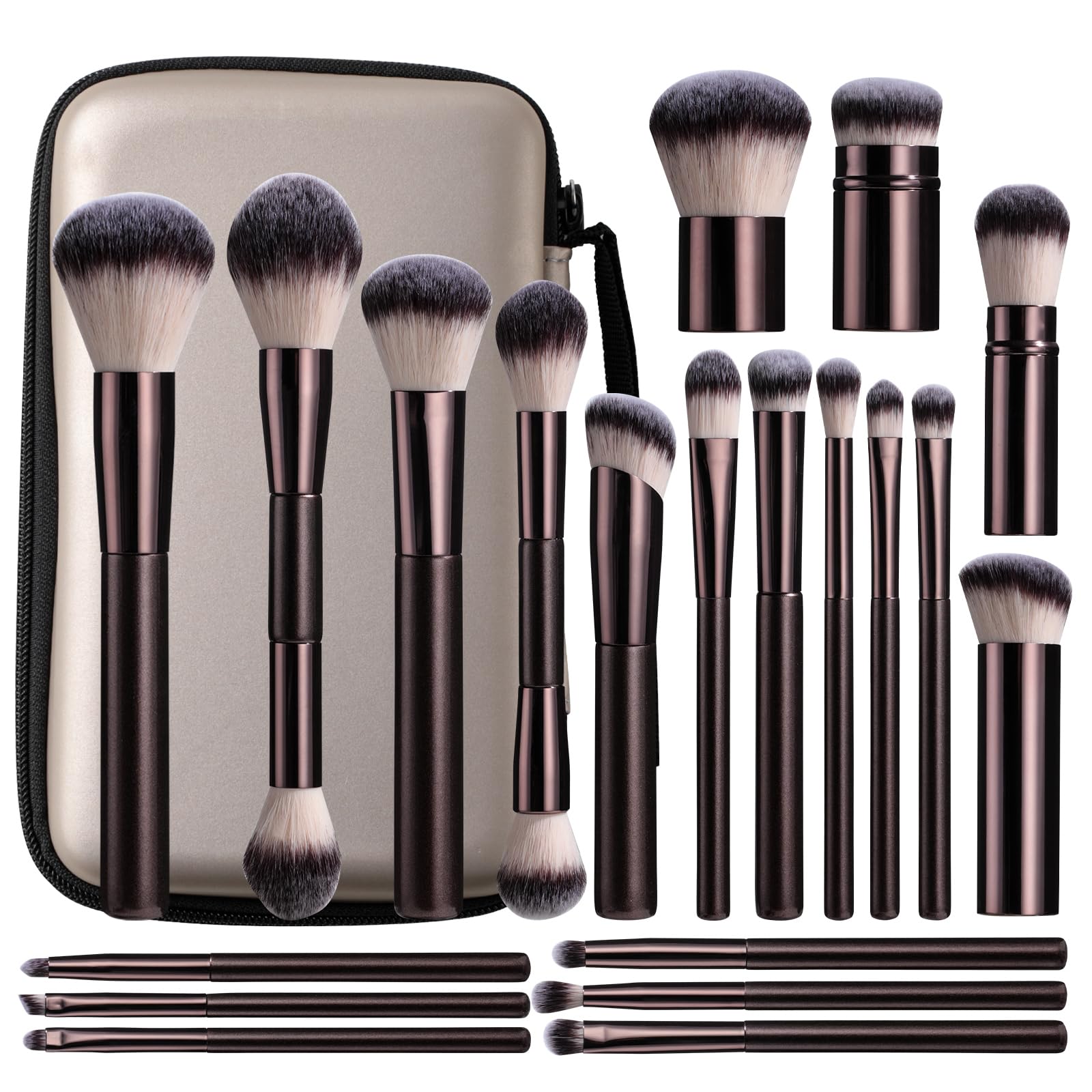 Photo 1 of BS-MALL Makeup Brushes Set Pro – 22 Pcs Foundation Concealer Blush Eyeshadow Brush with Portable Cosmetic Case for Travel & Events